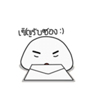 Dark Eyebrows Mochi（個別スタンプ：27）