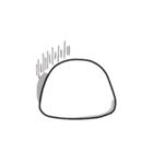 Dark Eyebrows Mochi（個別スタンプ：32）