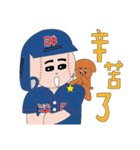 "PANG-PANG"baseball boy with his partner（個別スタンプ：22）