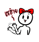 Circle red bow（個別スタンプ：1）