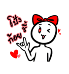 Circle red bow（個別スタンプ：3）