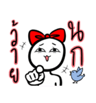 Circle red bow（個別スタンプ：6）