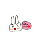 濃ゆい眉毛のうさぎ（個別スタンプ：2）
