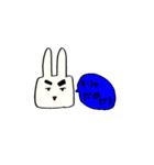 濃ゆい眉毛のうさぎ（個別スタンプ：3）