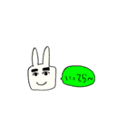 濃ゆい眉毛のうさぎ（個別スタンプ：34）