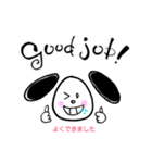 バイリンガル犬Lucyのほっこり英語スタンプ（個別スタンプ：9）