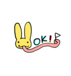 変なさると時々うさぎ（個別スタンプ：4）