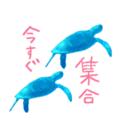 manatee ＆ turtle（個別スタンプ：7）