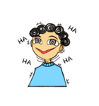 The story of a curly-hair girl（個別スタンプ：5）