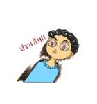 The story of a curly-hair girl（個別スタンプ：8）