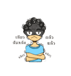 The story of a curly-hair girl（個別スタンプ：16）