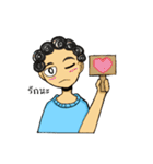 The story of a curly-hair girl（個別スタンプ：22）