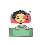 The story of a curly-hair girl（個別スタンプ：23）
