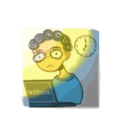 The story of a curly-hair girl（個別スタンプ：24）