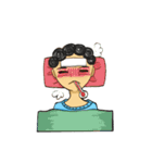 The story of a curly-hair girl（個別スタンプ：32）