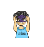 The story of a curly-hair girl（個別スタンプ：34）