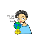 The story of a curly-hair girl（個別スタンプ：35）