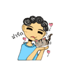 The story of a curly-hair girl（個別スタンプ：38）