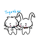 Rabbit and cat friend（個別スタンプ：12）