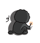 黒犬の日常生活（個別スタンプ：16）