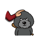 黒犬の日常生活（個別スタンプ：24）