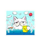 老け猫さん（個別スタンプ：2）