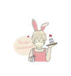 happy girl and bunny boy（個別スタンプ：10）