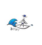 恋くん、愛ちゃんの日常と筆文字（個別スタンプ：9）