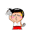 Kala Red shorts Thai Boxer（個別スタンプ：1）