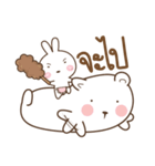 Little Rabbit Love Bear（個別スタンプ：12）