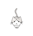 白黒ハチワレ猫（個別スタンプ：4）