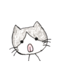 白黒ハチワレ猫（個別スタンプ：22）