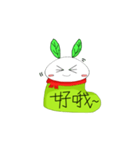 Snow socks rabbit（個別スタンプ：7）