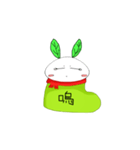 Snow socks rabbit（個別スタンプ：14）