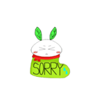 Snow socks rabbit（個別スタンプ：33）