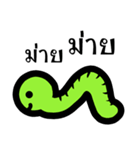 Shiteri green worm（個別スタンプ：6）