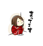 ジャージを着た女の子のスタンプ（個別スタンプ：4）