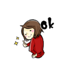 ジャージを着た女の子のスタンプ（個別スタンプ：18）