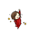 ジャージを着た女の子のスタンプ（個別スタンプ：35）
