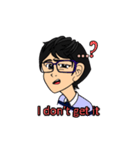 Shades of Blu: Boy in glasses（個別スタンプ：3）