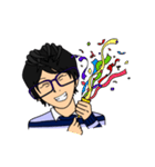 Shades of Blu: Boy in glasses（個別スタンプ：6）