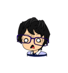 Shades of Blu: Boy in glasses（個別スタンプ：12）