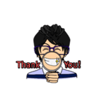 Shades of Blu: Boy in glasses（個別スタンプ：16）