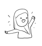 Terrible Stickers - Hijab Girls（個別スタンプ：18）