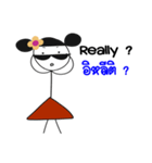 Red skirt (Eng and Thai)（個別スタンプ：7）