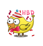 Yellow Crazy Chicken（個別スタンプ：7）