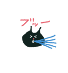 黒ねこちゃんとお花ラクガキスタンプです（個別スタンプ：24）