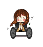 little princess on wheelchair（個別スタンプ：3）
