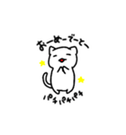 ゆるーく話すの白にゃんこ（個別スタンプ：10）