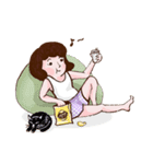 Tough Girl 9-to-5 Daily Routine #K V.1（個別スタンプ：34）